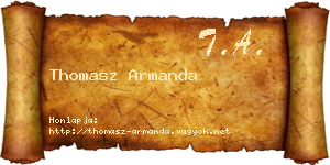 Thomasz Armanda névjegykártya
